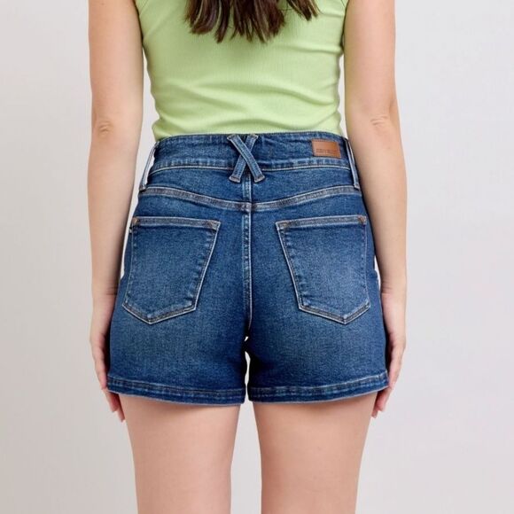 🎁25% Off Bundles🎁 Judy Blue Dark Wash Jean Shorts Sz XL - Picture 12 of 15
